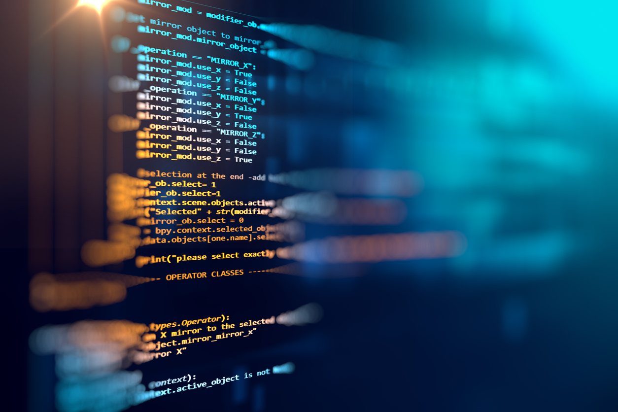 Programming code abstract technology background of software developer and  Computer script